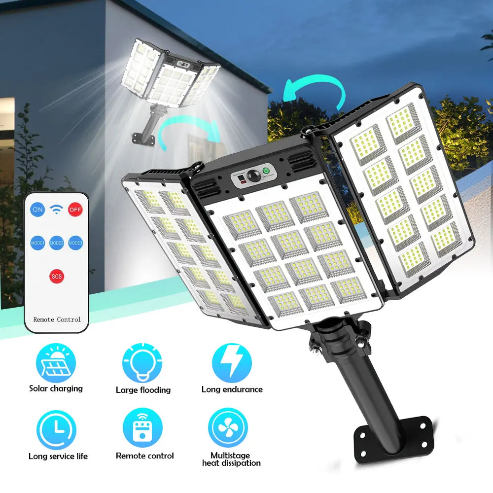LED Solar Motion Sensor Flood Lights for Outdoor Use