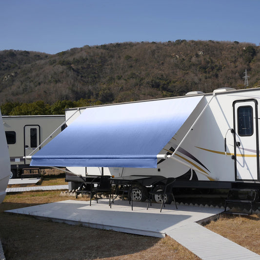 RV Awning Fabric Replacement Camper Trailer Super Heavy Vinyl Coated Polyester 16 Feet 2 Inches Fits 17 Feet Awning