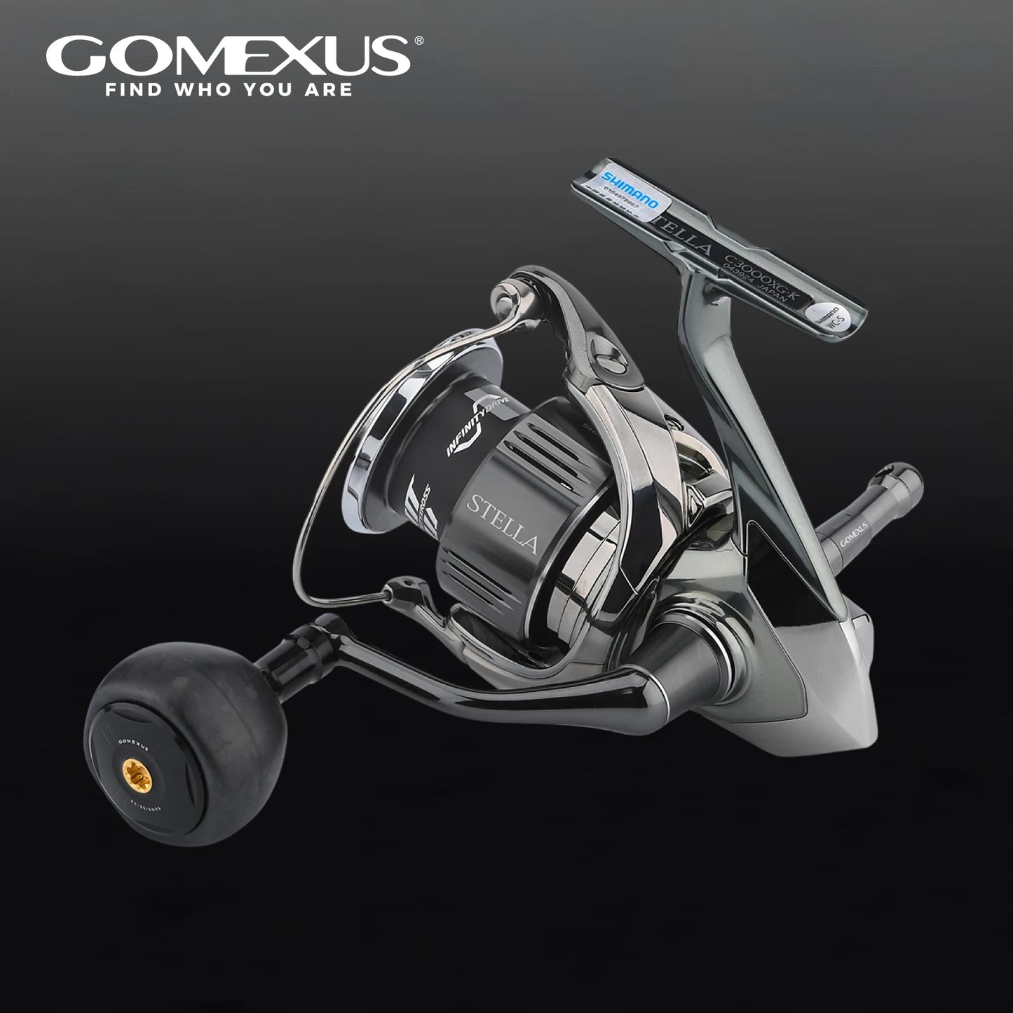 Gomexus Carbon Reel Power Knob 38mm for Shimano Spheros SW 3000 4000 Stradic FL Ultegra FB Sustain Stella FJ 1000 to 5000