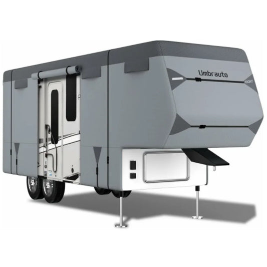 Umbrauto 5th Wheel RV Cover Upgraded 7 Layers Top Anti UV Waterproof Breathable Camper Covers Travel Trailer Moto