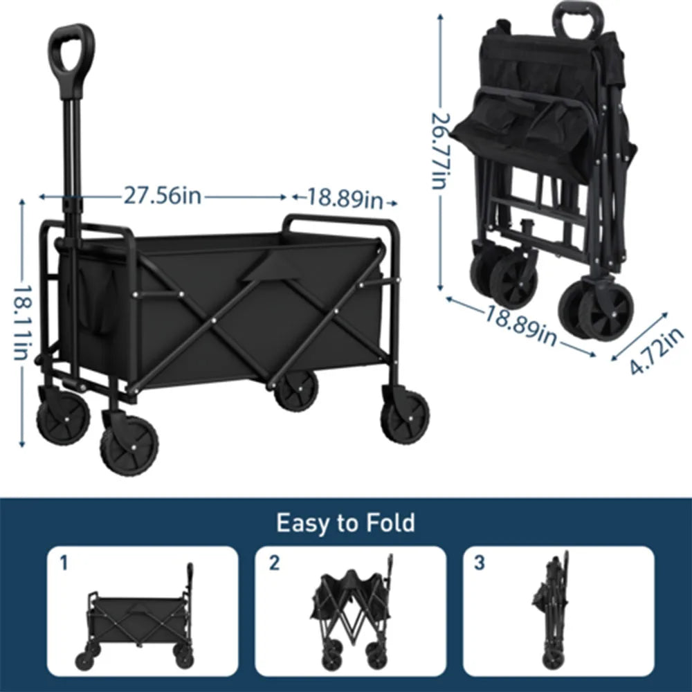 Foldable Garden Wagon Cart for Outdoor Adventures and Shopping